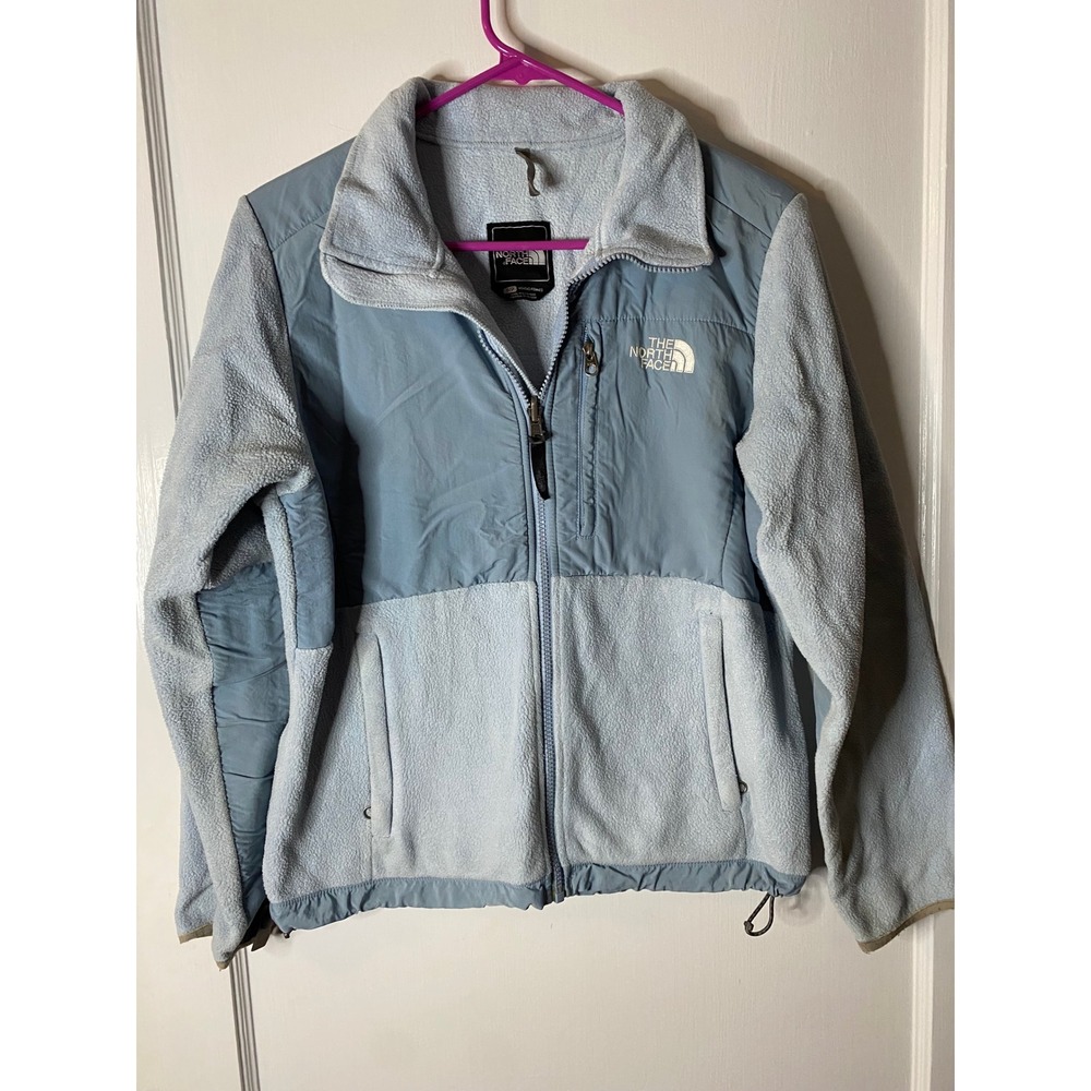 The North Face Women Fleece Jacket Light Blue Full Zip Size S